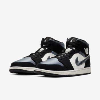 Nike Air Jordan 1 Mid SE - Férfi Jordan Cipő - Fekete/Szürke